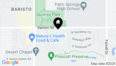 Map of 2033 E Ramon Road 10A, Palm Springs CA, 92264