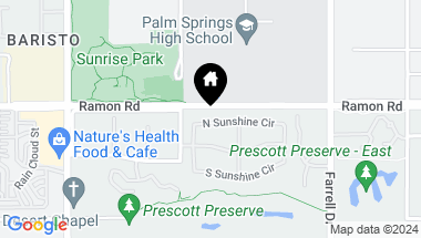 Map of 2150 N Sunshine Circle, Palm Springs CA, 92264