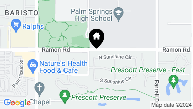 Map of 2104 N SUNSHINE Circle, Palm Springs CA, 92264