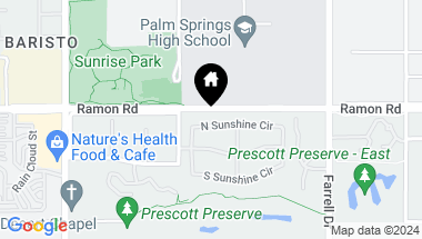 Map of 2154 N Sunshine Circle, Palm Springs CA, 92264