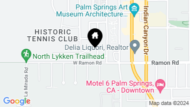 Map of 445 S Monte Vista Drive, Palm Springs CA, 92262