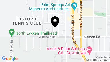 Map of 450 S Monte Vista Drive, Palm Springs CA, 92262