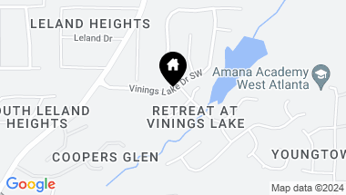 Map of 38 Vinings Lake Drive SW, Mableton GA, 30126