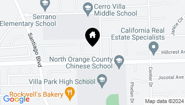 Map of 17991 Oakfield Drive, Villa Park CA, 92861