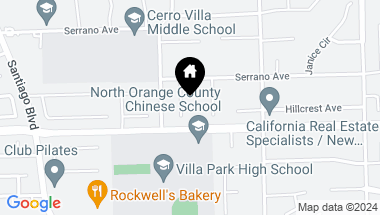 Map of 9872 Oakwood Circle, Villa Park CA, 92861
