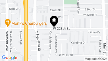 Map of 340 W 228Th St, Carson CA, 90745