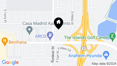 Map of 1199 S Hilda Street, Anaheim CA, 92806