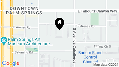 Map of 853 E Arenas Road, Palm Springs CA, 92262
