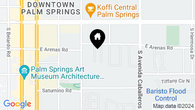 Map of 723 E Arenas Road, Palm Springs CA, 92262