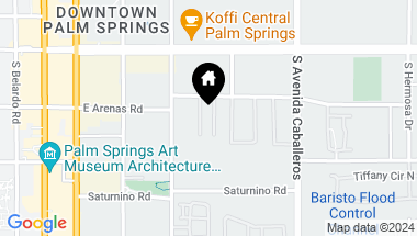Map of 721 E Arenas Road, Palm Springs CA, 92262