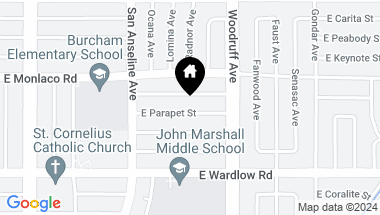 Map of 5815 E Parapet Street, Long Beach CA, 90808