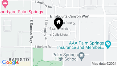 Map of 2040 E Calle Lileta, Palm Springs CA, 92262