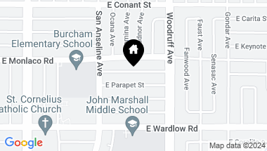Map of 5802 E Huntdale Street, Long Beach CA, 90808
