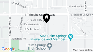 Map of 2280 Paseo Roseta, Palm Springs CA, 92262