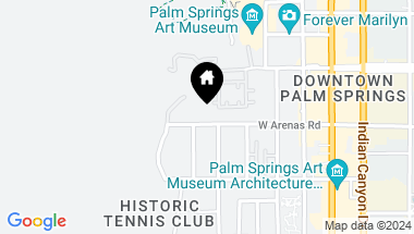 Map of 544 W Arenas Road, Palm Springs CA, 92262