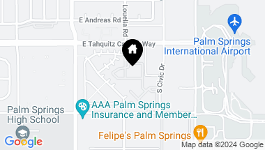 Map of 484 E Calle Begonia, Palm Springs CA, 92262