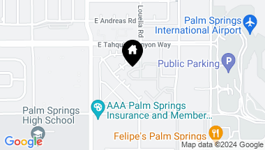 Map of 466 E Calle Begonia, Palm Springs CA, 92262
