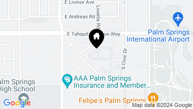 Map of 213 S Louella Road, Palm Springs CA, 92262