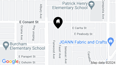Map of 3653 Faust Avenue, Long Beach CA, 90808
