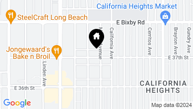 Map of 825 E 37th Street, Long Beach CA, 90807