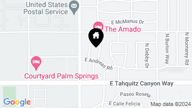 Map of 235 N Saturmino Drive, Palm Springs CA, 92262