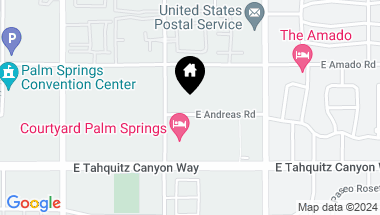 Map of 1256 E Andreas Road, Palm Springs CA, 92262