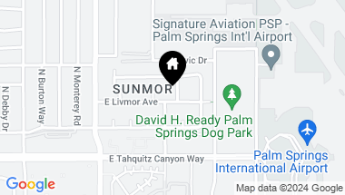 Map of 2866 E LIVMOR Avenue, Palm Springs CA, 92262