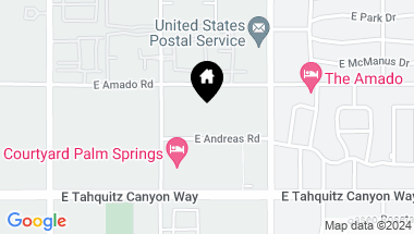 Map of 1382 E Andreas Road, Palm Springs CA, 92262