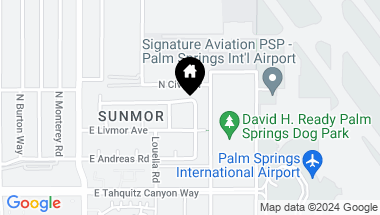 Map of 235 N Airlane Drive, Palm Springs CA, 92262