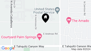Map of 1317 E Amado Road, Palm Springs CA, 92262