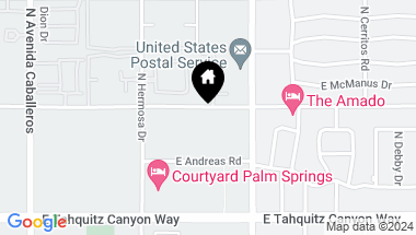 Map of 1453 E Amado Road, Palm Springs CA, 92262