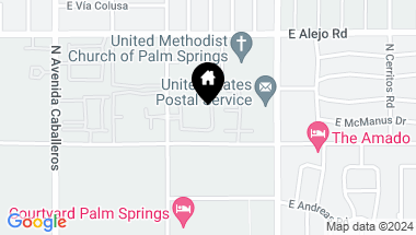 Map of 352 Ameno Drive E, Palm Springs CA, 92262