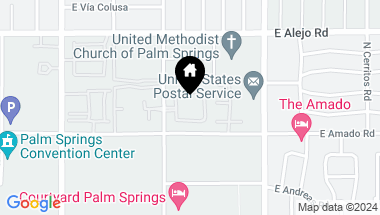 Map of 343 Ameno Drive W, Palm Springs CA, 92262