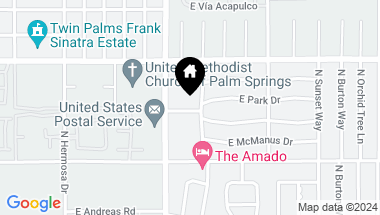 Map of 400 N Sunrise Way 228, Palm Springs CA, 92262