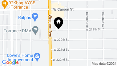 Map of 1640 W 219th Street, Torrance CA, 90501