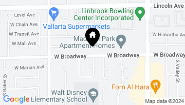 Map of 2317 N W. Broadway 89, Anaheim CA, 92804