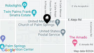 Map of 487 N Calle Rolph, Palm Springs CA, 92262