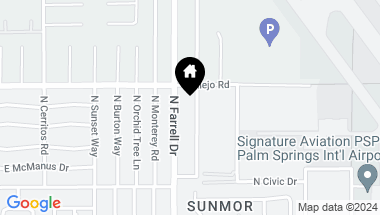 Map of 465 N Juanita Drive, Palm Springs CA, 92262