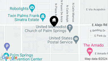 Map of 460 N Hermosa Drive, Palm Springs CA, 92262