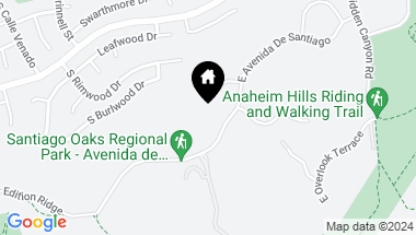 Map of 6831 E Avenida De Santiago, Anaheim Hills CA, 92807