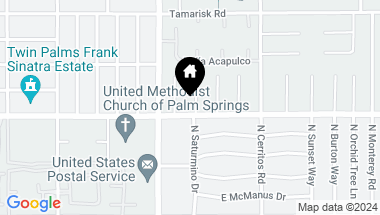 Map of 505 N Saturmino Drive, Palm Springs CA, 92262
