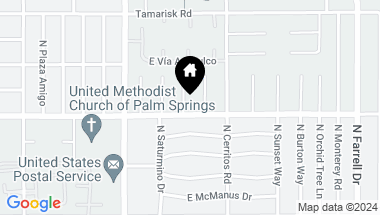 Map of 504 N Tercero Circle, Palm Springs CA, 92262