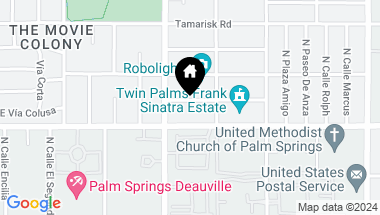 Map of 1055 E Via Colusa, Palm Springs CA, 92262