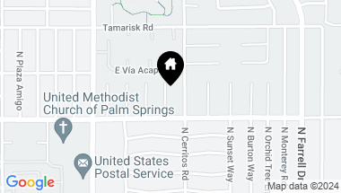 Map of 568 N Chiquita Circle, Palm Springs CA, 92262