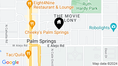 Map of 466 E Valmonte Sur, Palm Springs CA, 92262