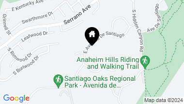 Map of 6912 E Avenida De Santiago, Anaheim Hills CA, 92807
