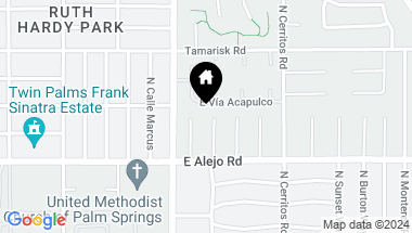 Map of 587 N Saturmino Drive, Palm Springs CA, 92262