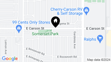 Map of 1610 E Carson Street, Long Beach CA, 90807