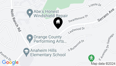 Map of 970 S Harvard Circle, Anaheim Hills CA, 92807