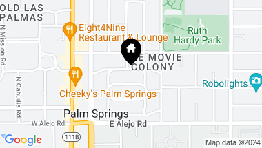 Map of 417 E Via Altamira, Palm Springs CA, 92262